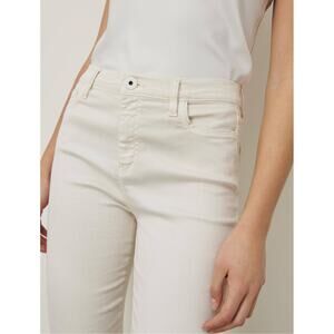 Marella Monochrome Cropped Skinny Straight Vanilla Jeans Size 4